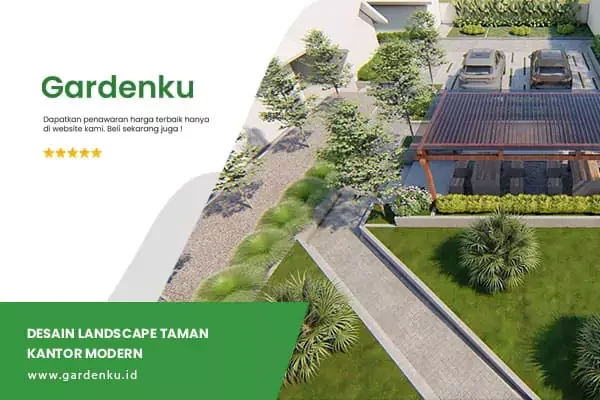 Desain landscape taman kantor
